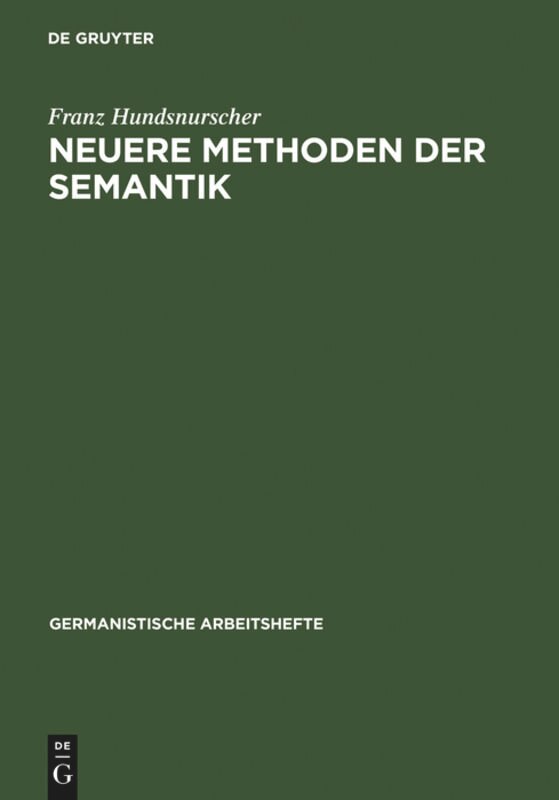 Couverture_Neuere Methoden der Semantik