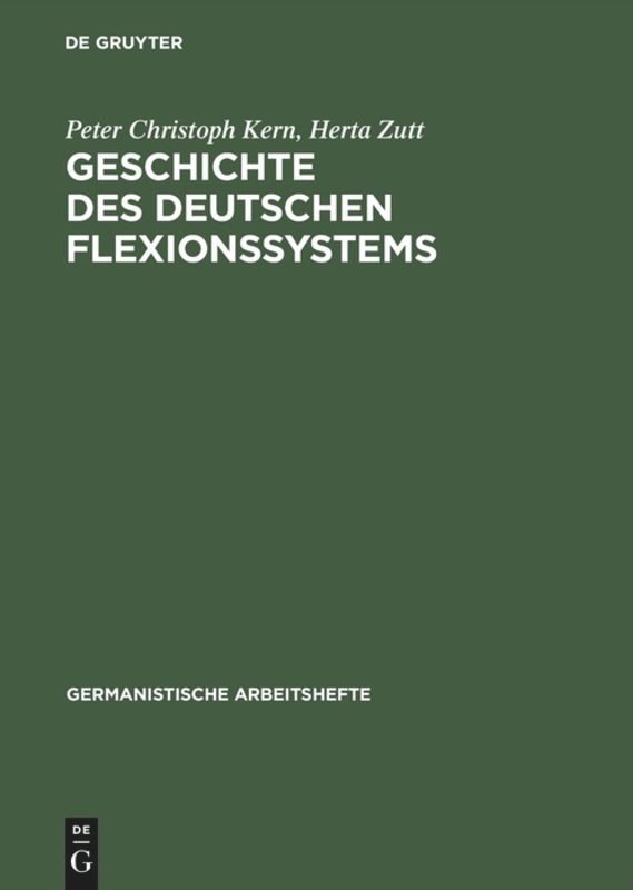 Front cover_Geschichte des deutschen Flexionssystems