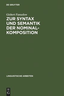 Couverture_Zur Syntax und Semantik der Nominalkomposition