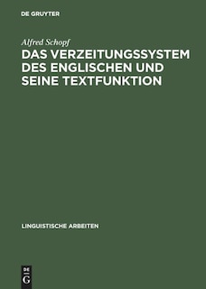 Front cover_Das Verzeitungssystem des Englischen und seine Textfunktion