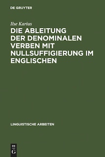 Couverture_Die Ableitung der denominalen Verben mit Nullsuffigierung im Englischen