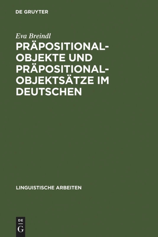 Front cover_Präpositionalobjekte und Präpositionalobjektsätze im Deutschen