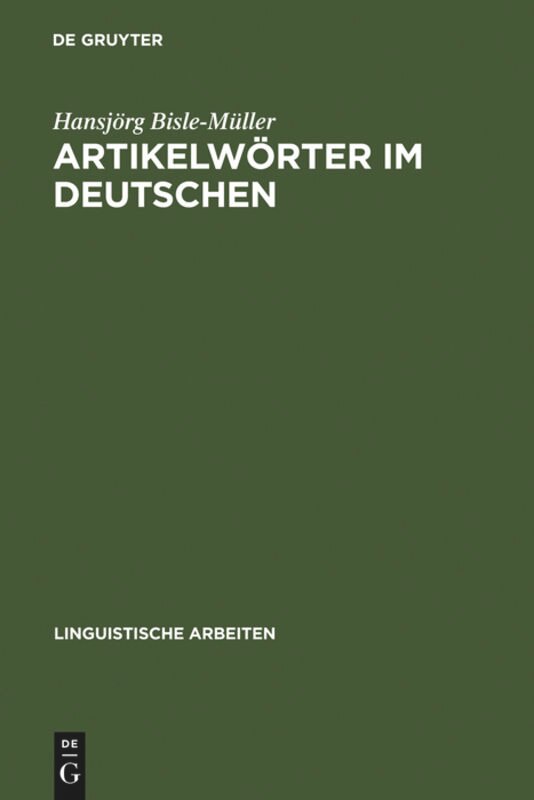 Front cover_Artikelwörter im Deutschen