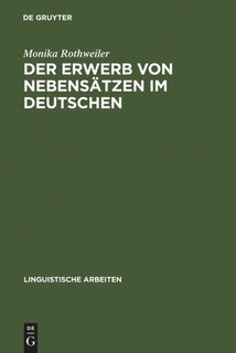 Front cover_Der Erwerb von Nebensätzen im Deutschen