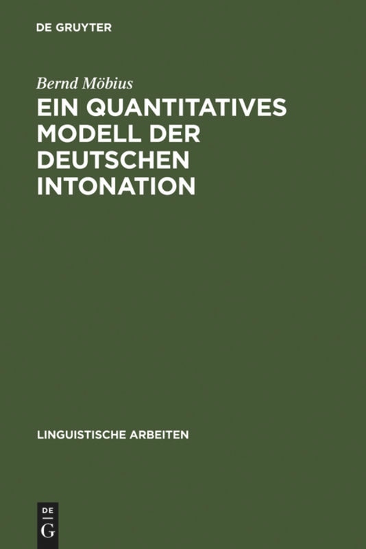 Front cover_Ein quantitatives Modell der deutschen Intonation