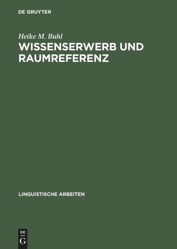 Front cover_Wissenserwerb und Raumreferenz