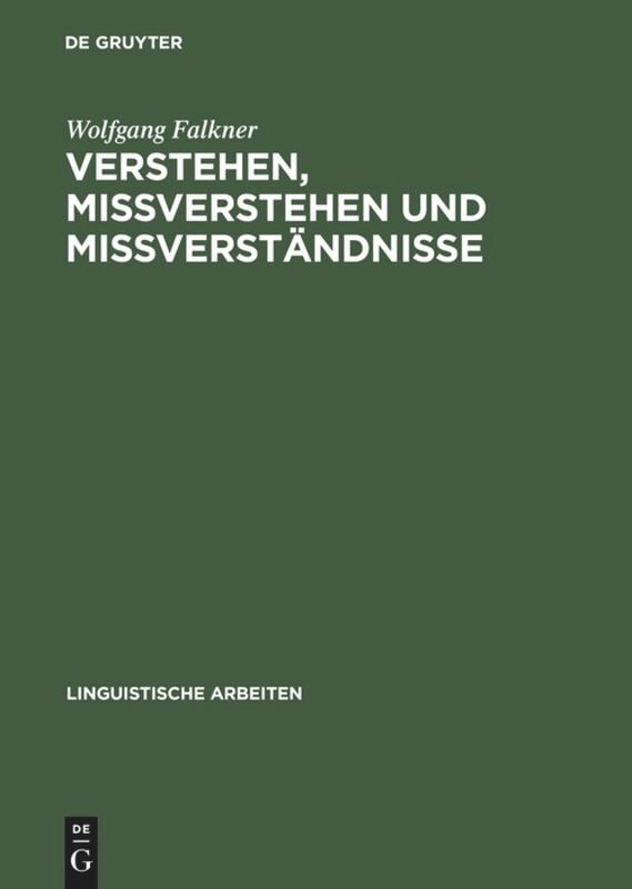 Couverture_Verstehen, Mißverstehen und Mißverständnisse