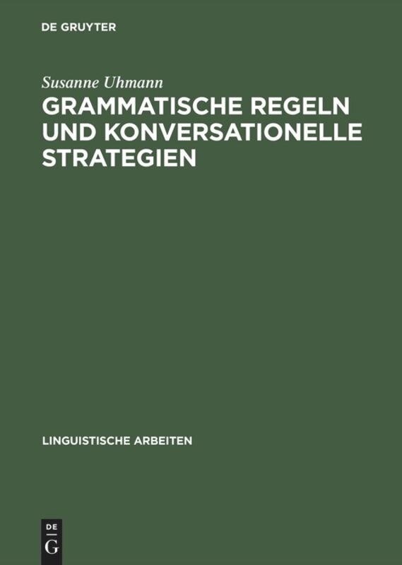 Front cover_Grammatische Regeln und konversationelle Strategien
