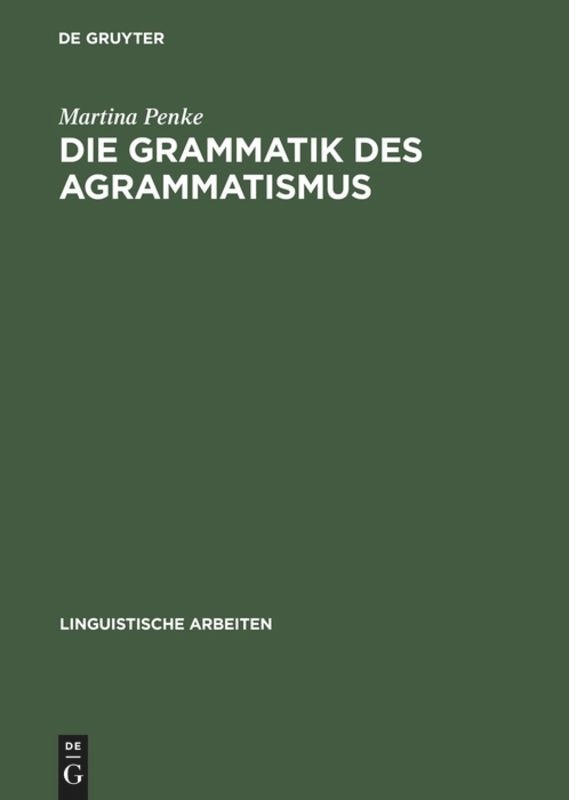 Couverture_Die Grammatik des Agrammatismus