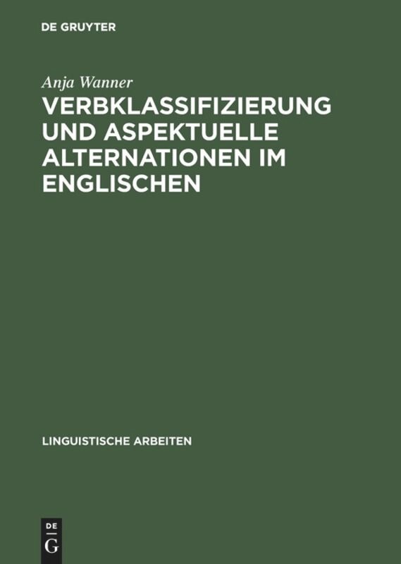 Couverture_Verbklassifizierung und aspektuelle Alternationen im Englischen