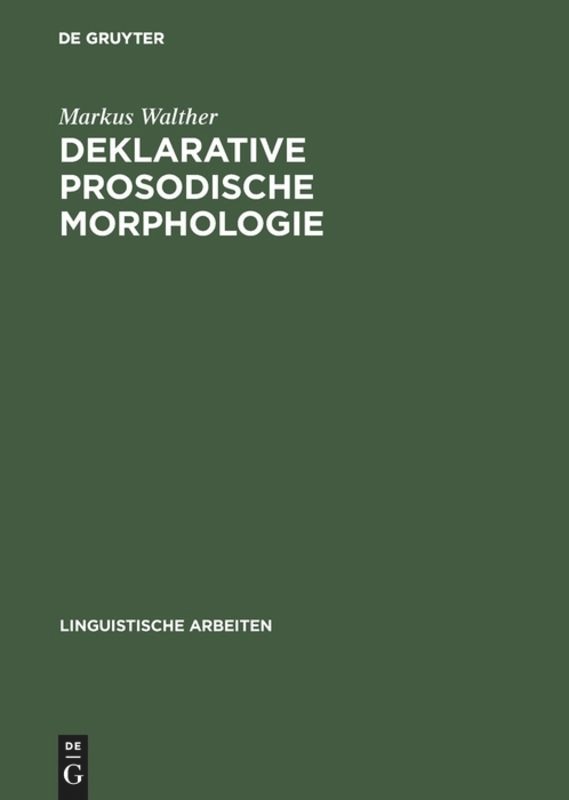 Front cover_Deklarative prosodische Morphologie