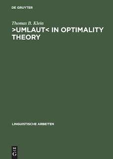 Front cover_›Umlaut‹ in Optimality Theory
