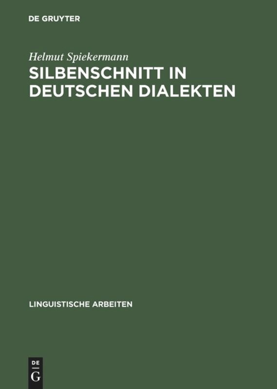Front cover_Silbenschnitt in deutschen Dialekten