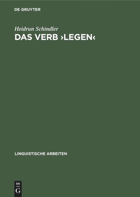 Couverture_Das Verb ›legen‹