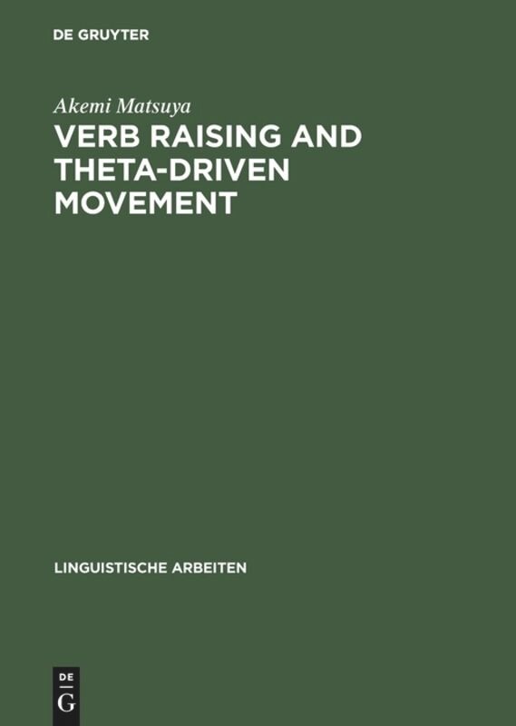 Front cover_Verb Raising and Theta-Driven Movement