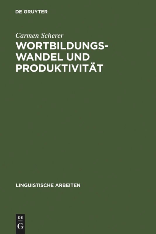 Front cover_Wortbildungswandel und Produktivität