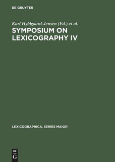Front cover_Symposium on Lexicography IV
