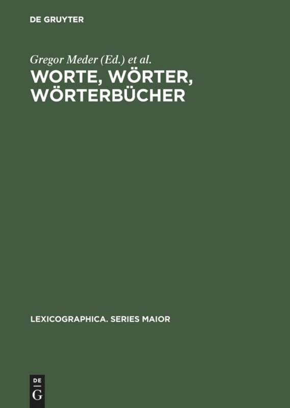 Front cover_Worte, Wörter, Wörterbücher