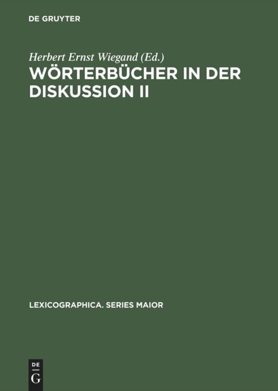 Front cover_Wörterbücher in der Diskussion II