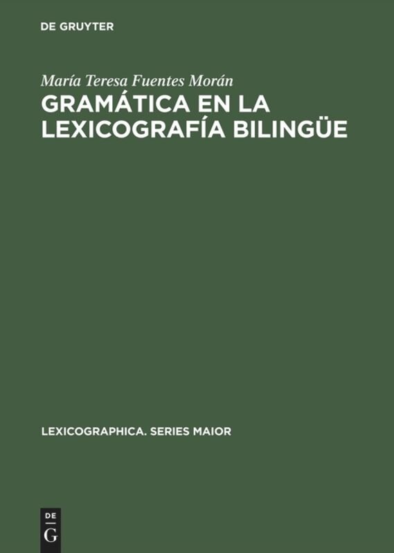 Front cover_Gramática en la lexicografía bilingüe
