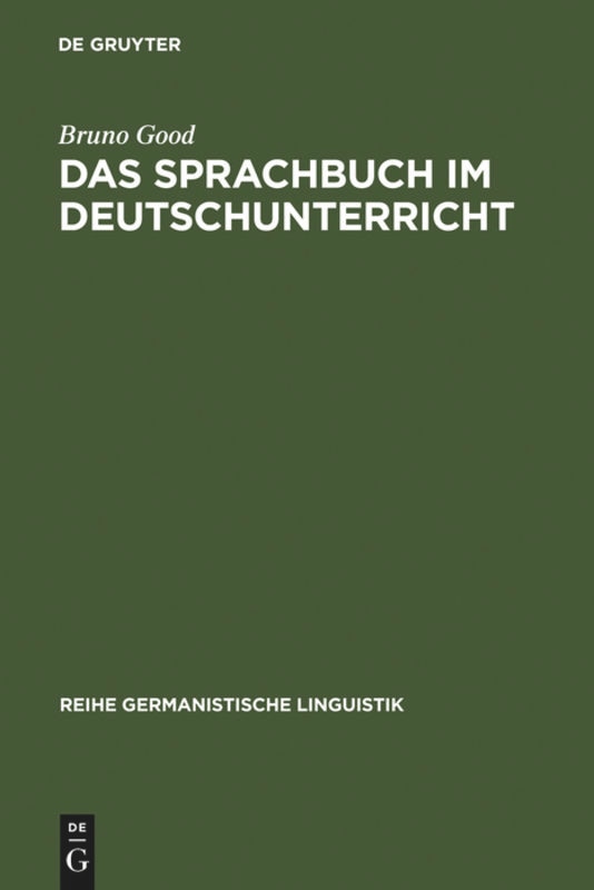 Front cover_Das Sprachbuch im Deutschunterricht