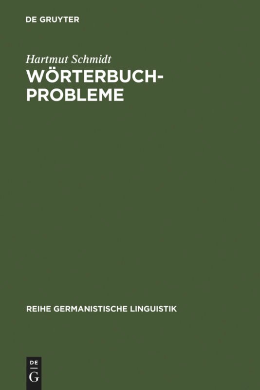 Front cover_Wörterbuchprobleme
