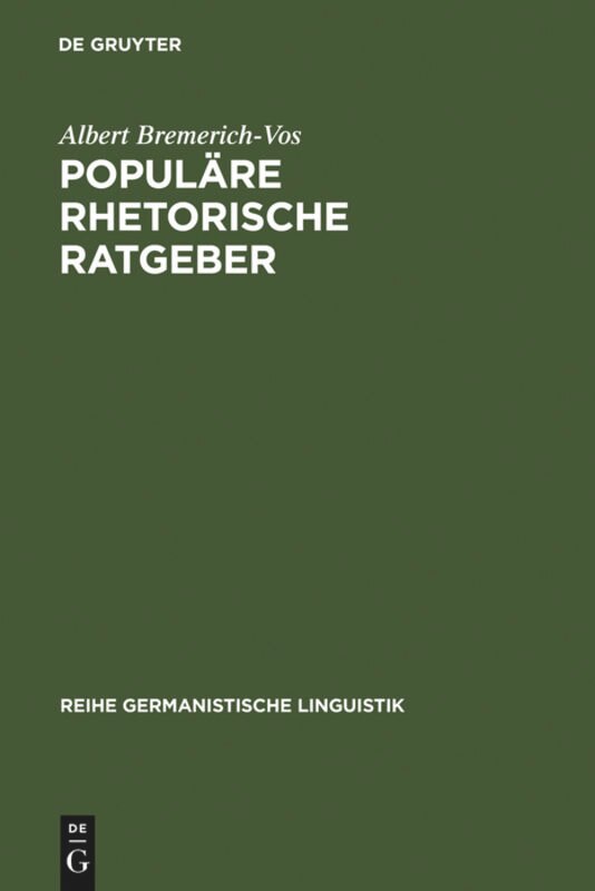 Front cover_Populäre rhetorische Ratgeber