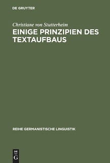 Front cover_Einige Prinzipien des Textaufbaus