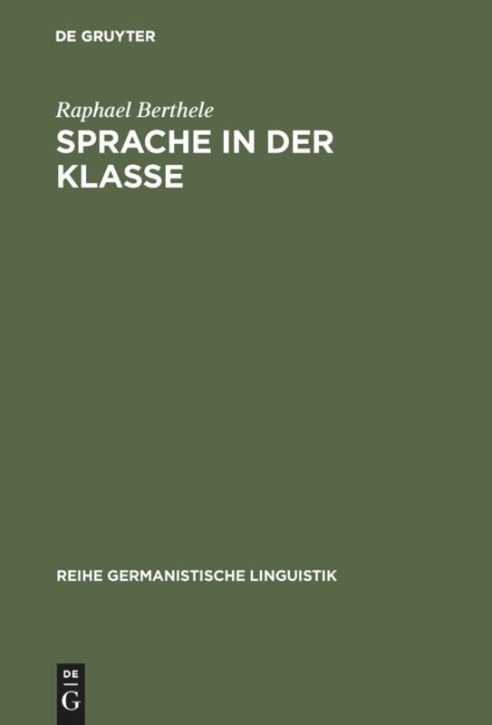 Front cover_Sprache in der Klasse