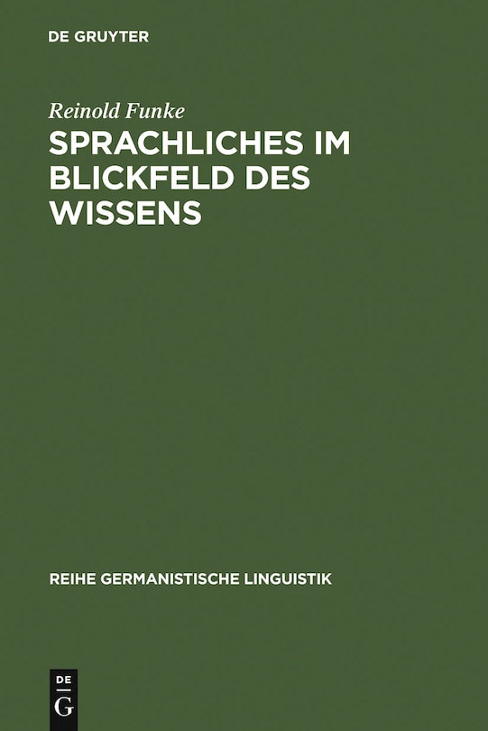 Front cover_Sprachliches im Blickfeld des Wissens