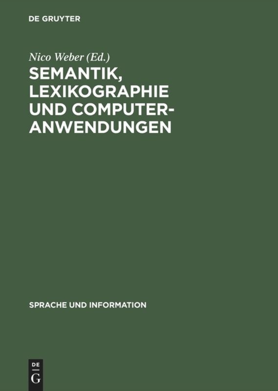 Semantik, Lexikographie und Computeranwendungen