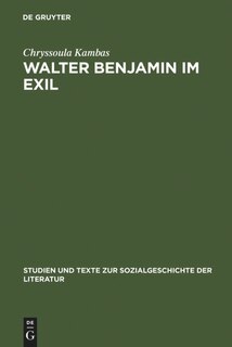 Couverture_Walter Benjamin im Exil