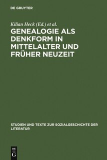 Front cover_Genealogie als Denkform in Mittelalter und Früher Neuzeit
