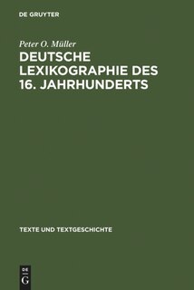 Couverture_Deutsche Lexikographie des 16. Jahrhunderts