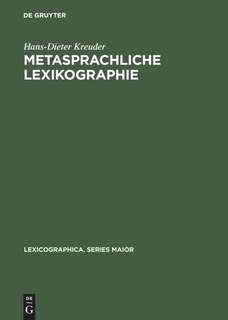 Couverture_Metasprachliche Lexikographie