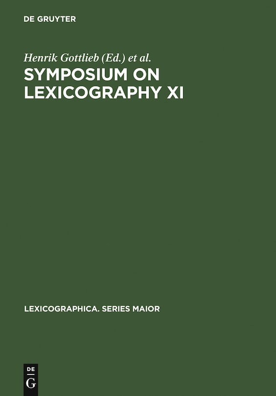 Couverture_Symposium on Lexicography XI