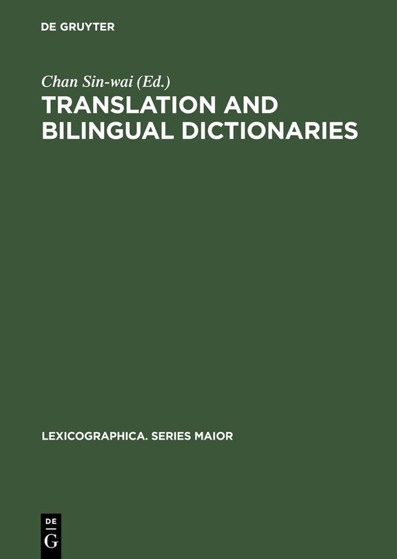 Front cover_Translation and Bilingual Dictionaries