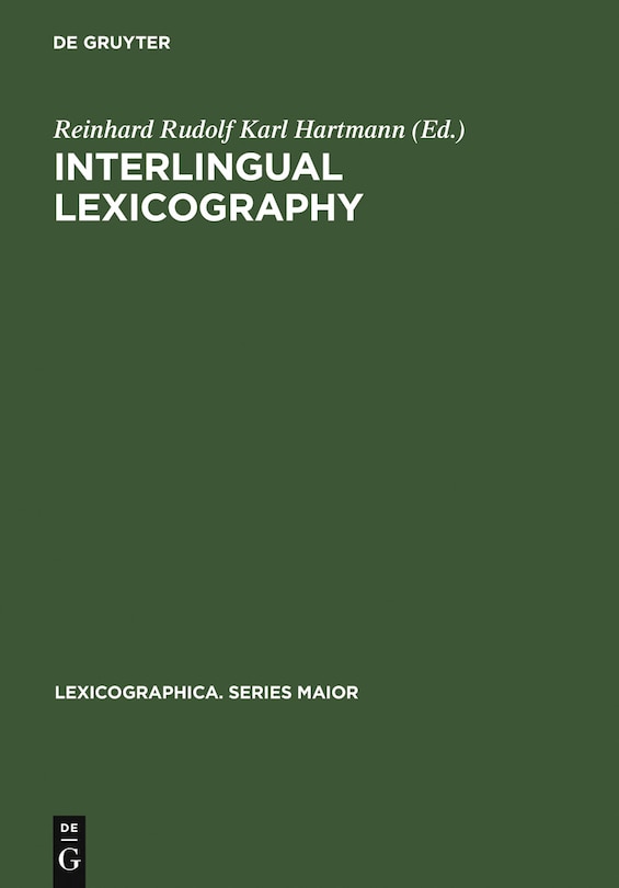 Front cover_Interlingual Lexicography