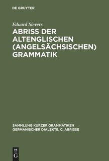 Front cover_Abriss der altenglischen (angelsächsischen) Grammatik