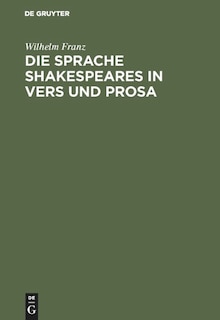 Front cover_Die Sprache Shakespeares in Vers und Prosa