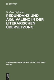 Couverture_Redundanz und Äquivalenz in der literarischen Übersetzung