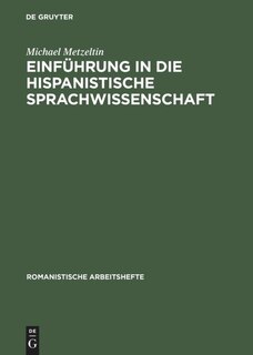 Front cover_Einführung in die hispanistische Sprachwissenschaft