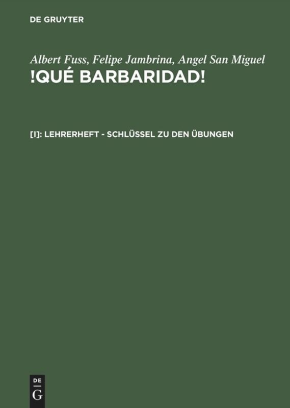 Front cover_Lehrerheft – Schlüssel zu den Übungen