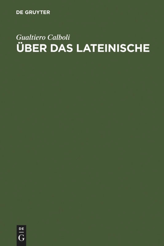 Couverture_Über das Lateinische