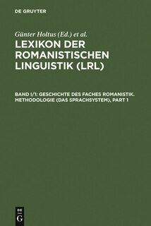Front cover_Geschichte des Faches Romanistik. Methodologie (Das Sprachsystem)