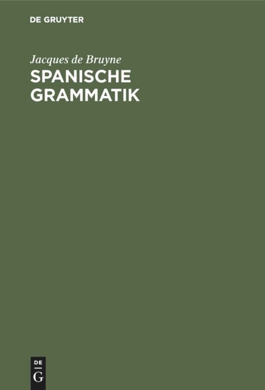 Spanische Grammatik