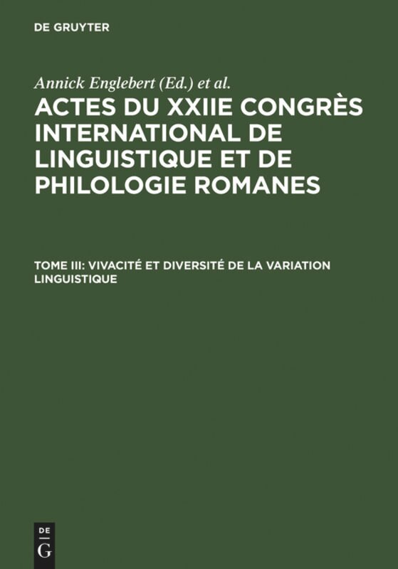 Front cover_Vivacité et diversité de la variation linguistique