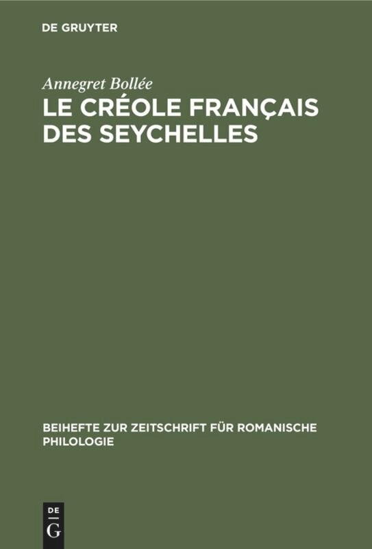 Front cover_Le Créole Français Des Seychelles