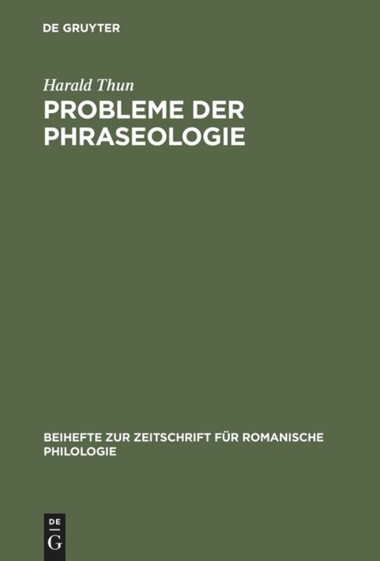 Front cover_Probleme der Phraseologie