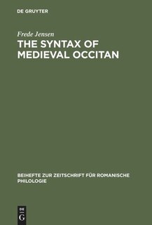 Front cover_The syntax of medieval Occitan
